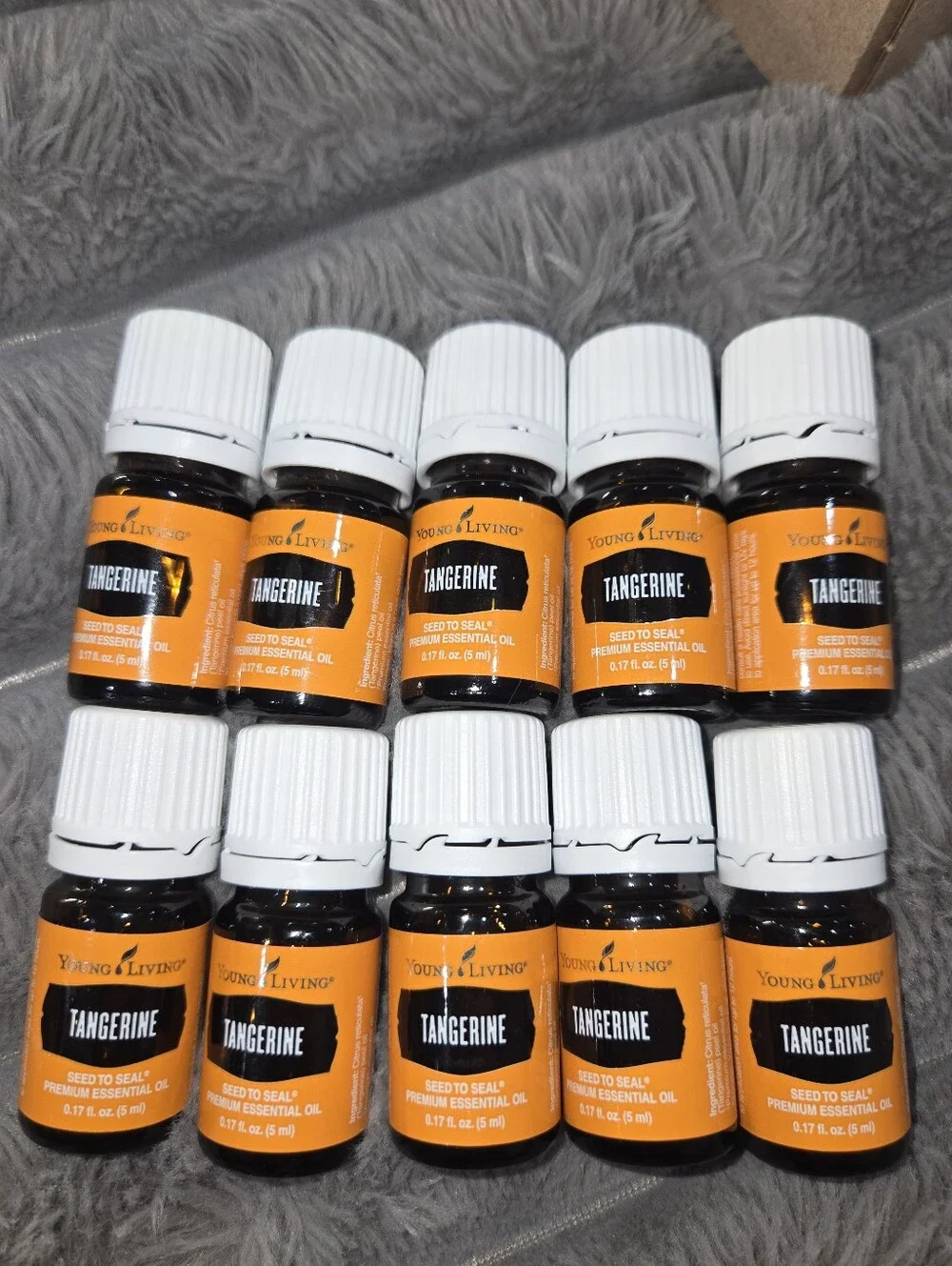 10 Young‎ Living Tangerine Essential Oil Bottles All Almost 1/2 Full